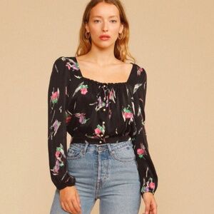 Rouje Flavio Top, Size 38, in Bouquet de Entree Noir